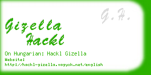 gizella hackl business card